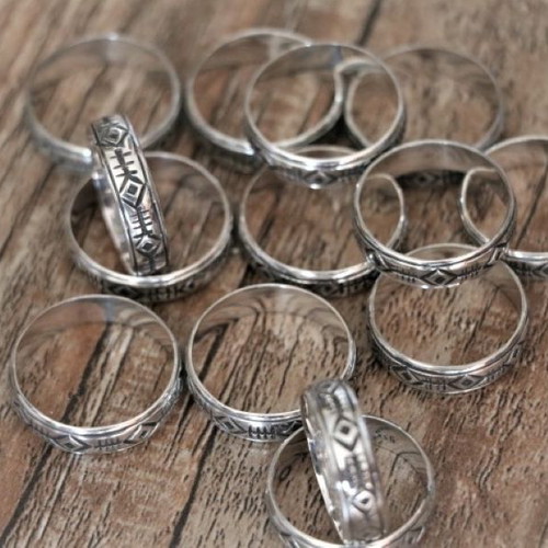 Sterling silver 925 handmade rings, pack of 14