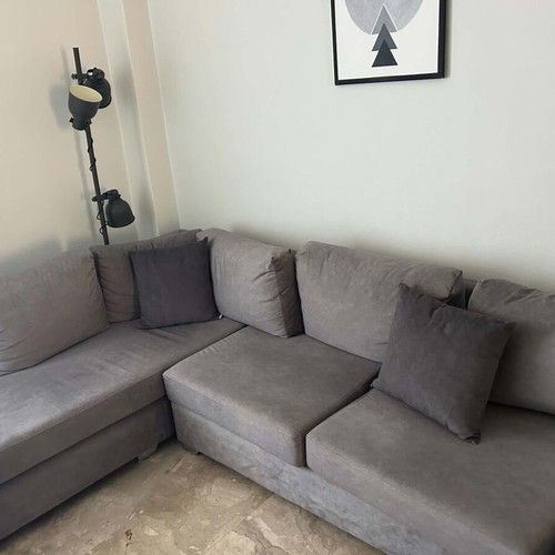 Apollon P gray sofa like new, large size, waterproof fabric