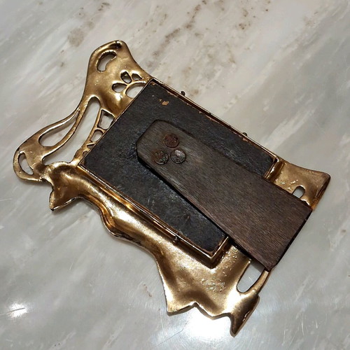 Αντίκα κορνίζα Art Nouveau μπρούτζινη σαν καινούργια, Belle Époque