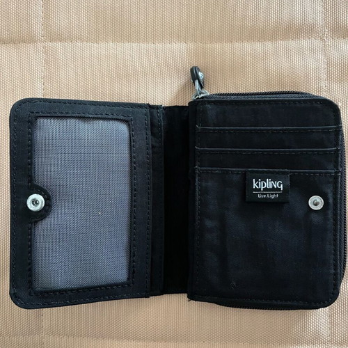 Kipling women's wallet used, black from Money Love series