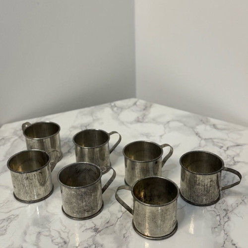 Small metal cups like new, vintage miniature