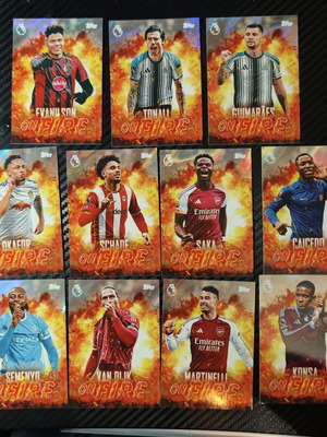 2026-27 Topps Flagship Premier League On Fire foil σετ 11 καρτών
