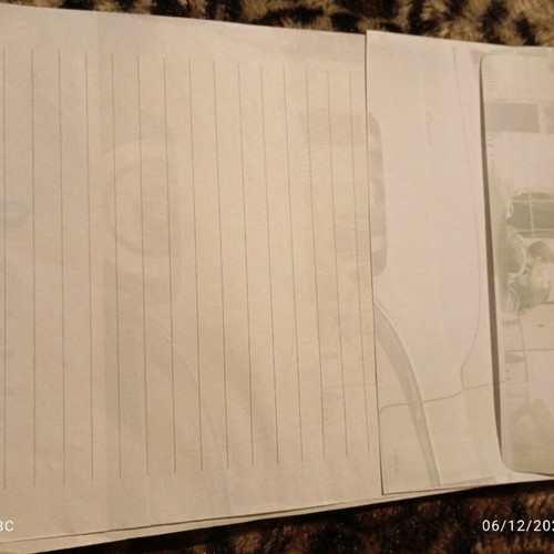 Used correspondence, 1 folder with sheets, 2 sets