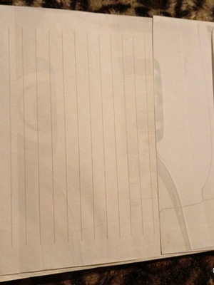 Used correspondence, 1 folder with sheets, 2 sets