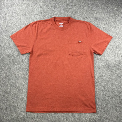 Dickies T-shirt Large with pocket, orange, streetwear workwear