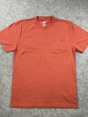 Dickies T-shirt Large with pocket, orange, streetwear workwear