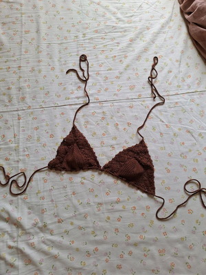 Brown knitted swimsuit like new, size S