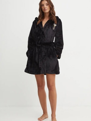 Juicy Couture robe black like new, women's size L