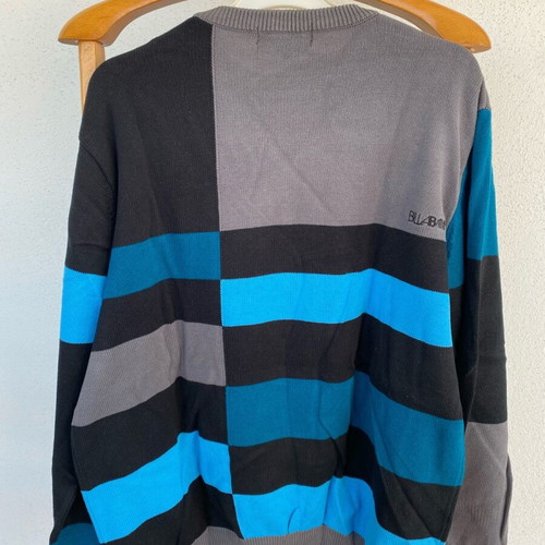 Billabong sweater XL black and turquoise like new