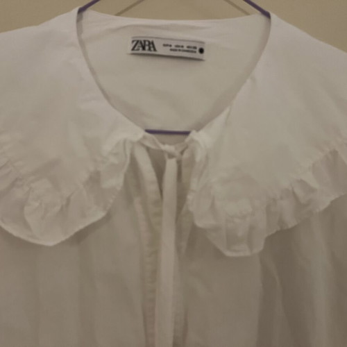 Zara white shirt with Peter Pan collar