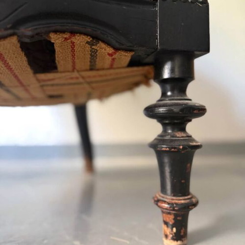 Vintage armchair with velvet upholstery