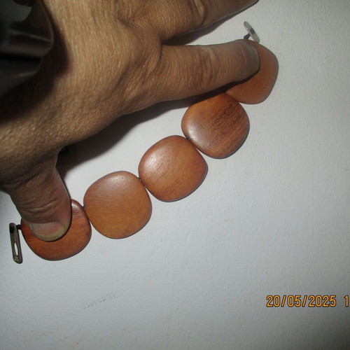 Wooden Russian Bracelet with Silver Clasp like new