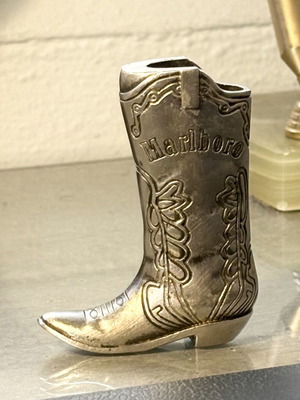 Vintage Marlboro Boot Lighter Case holder like new