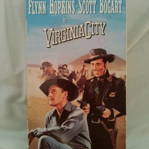 Errol Flynn Virginia City videocassette like new, classic western