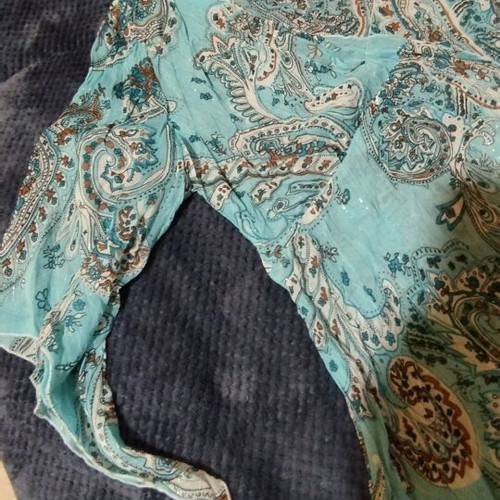 Tunic shirt turquoise with paisley pattern like new, size S