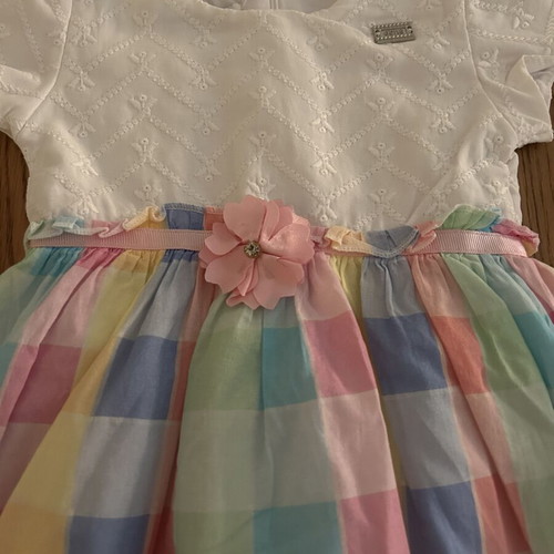 Baby dress with matching hairband like new, 6-9 months