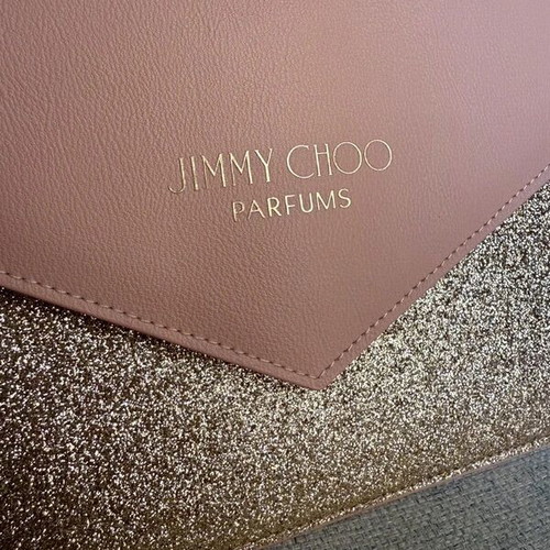 Jimmy Choo clutch bag new, pink and gold