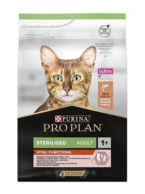 Purina Pro Plan Sterilised 3kg τροφή για γάτες με σολομό, καινούργιο