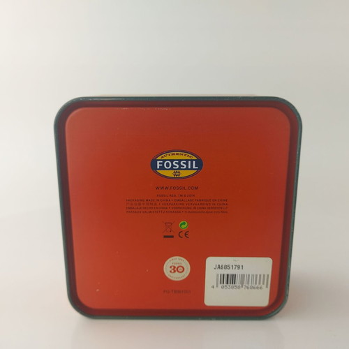 Metal Fossil watch box used