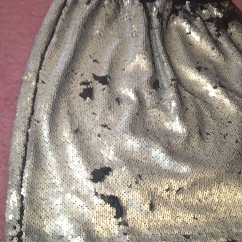 Sequin skirt like new, gray and black, size S