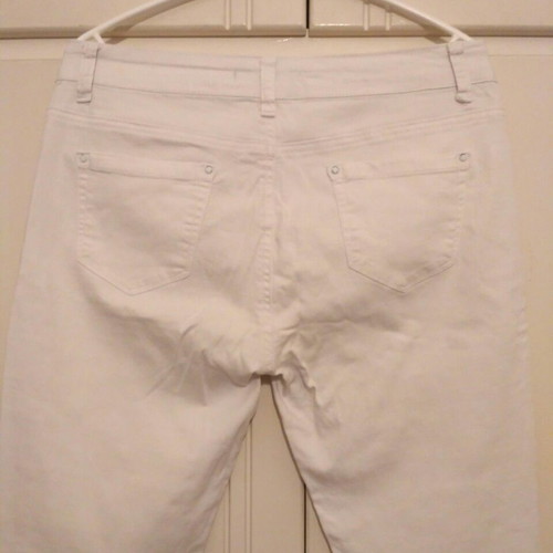 Elastic pants used, white with pockets, size L