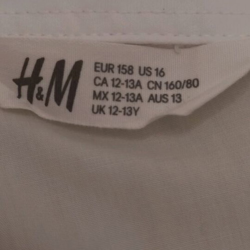H&M white shirt like new, size 152 cm