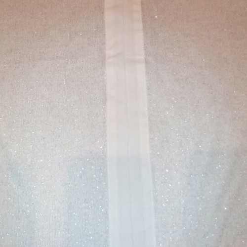 Women's top like new, long-sleeve, white with silver thread, size M Sanctuary