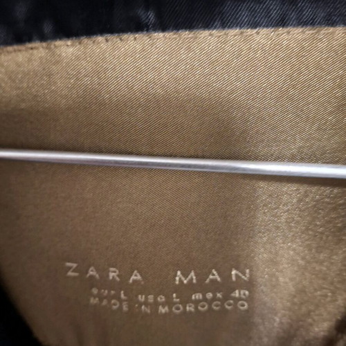 Zara men's black half coat used, size L