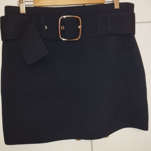 Zara short skirt with belt new, dark blue, size XL