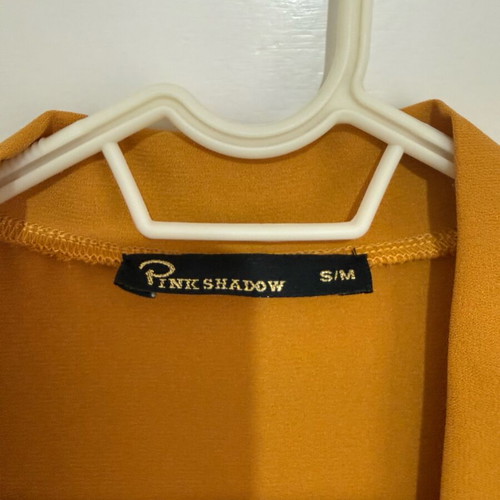 Blazer jacket light yellow like new with waist tie