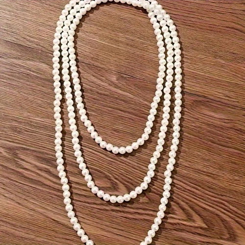 Pearl necklace very long, new, length 178 cm