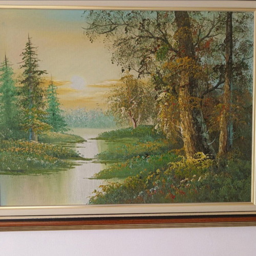 Painting 50x40 cm used, framed