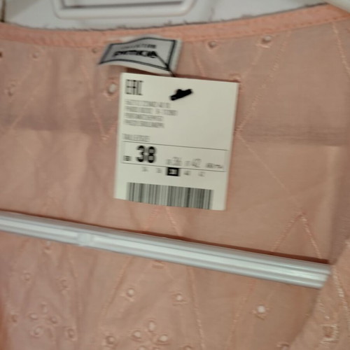 Pimkie blouse new pink salmon kipur fabric size 38