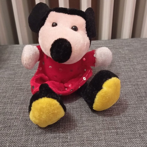Small plush mouse with dress like new