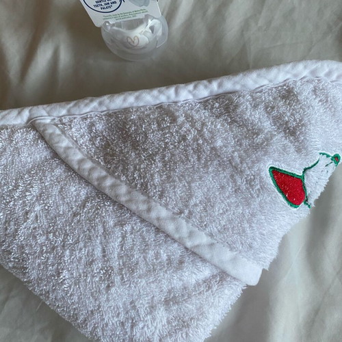 Baby Care Hooded Towel like new with NUK pacifier gift