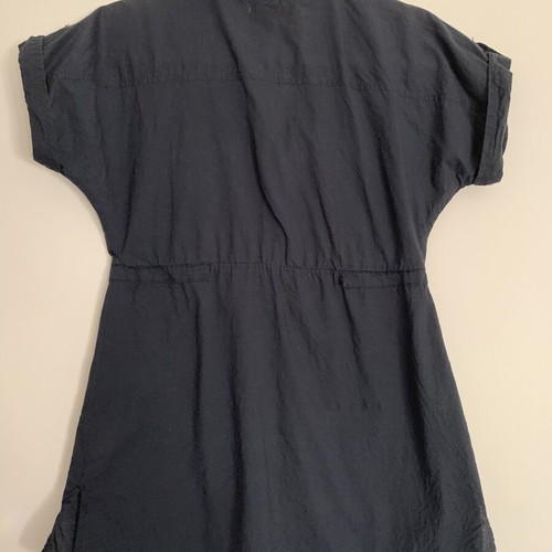 Bershka vintage cotton short sleeve shirt, blue, size S-M