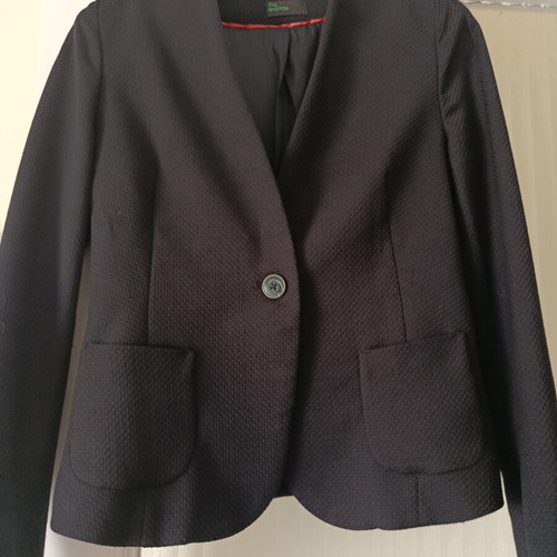 Benetton black spring-fall jacket, size S