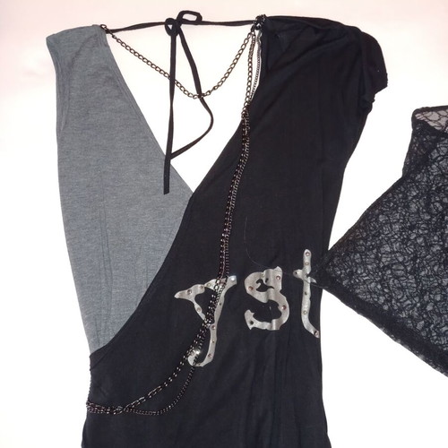 Ysatis evening tops like new, 2 pieces, size L, black and gray