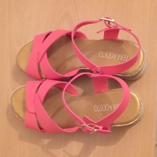 Women's sandals eco leather size 38 like new orange