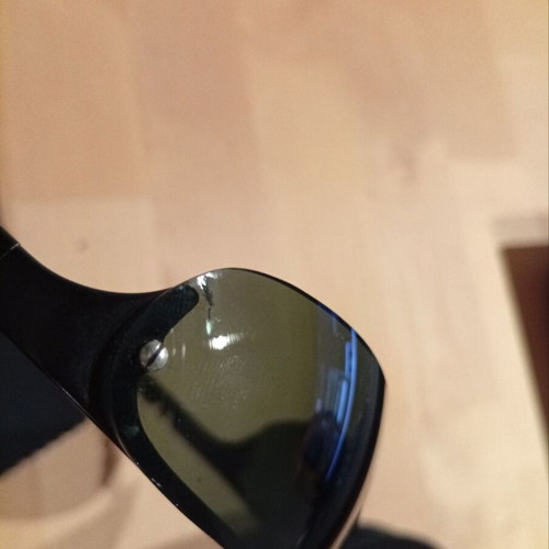 Emporio Armani sunglasses used, black with lens wear