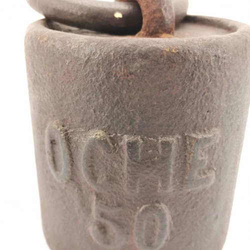 Oche 50 used cast iron weight from 1900