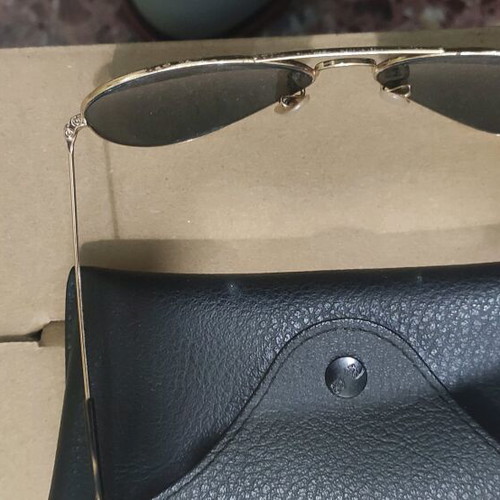 RayBan sunglasses new, black and gold