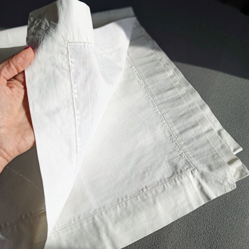 Tablecloth handmade classic white cotton 200x175 cm like new