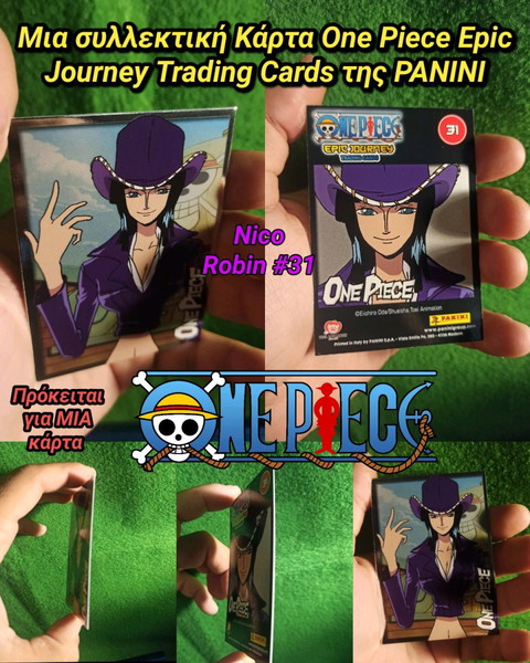 One Piece Epic Journey Trading Cards Γυαλιστερή κάρτα Συλλεκτική σπάνια Nico Robin #31 Collection Collectible Card Panini Συλλογή