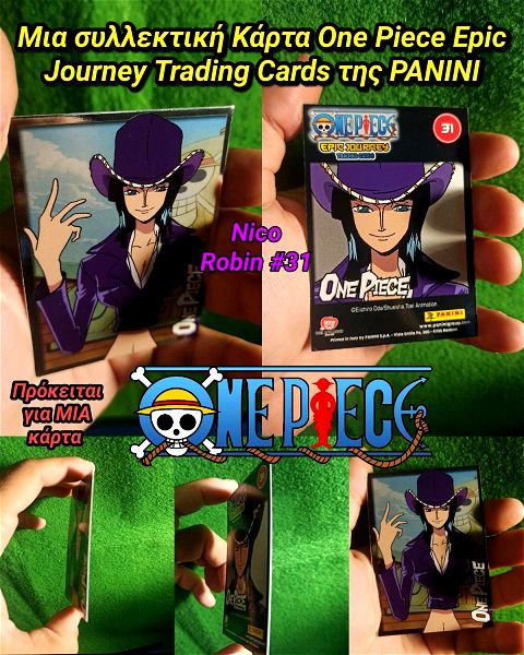 One Piece Epic Journey Trading Cards gialisteri karta sillektiki spania Nico Robin #31 Collection Collectible Card Panini sillogi