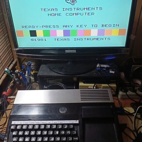 Texas Instruments TI99/4A used 16-bit retro computer with Command Module