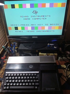 Texas Instruments TI99/4A used 16-bit retro computer with Command Module