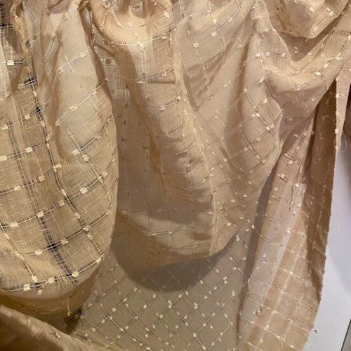 Rustic cream curtains and drapes set used, 2 pieces