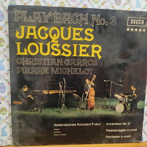 Jacques Loussier Trio Play Bach No. 3 vinyl record used, classical