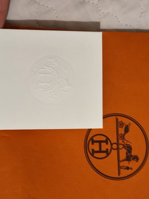 Hermes αυθεντική χάρτινη σακούλα νούμερο 1 σαν καινούργιο με κάρτα ευχών